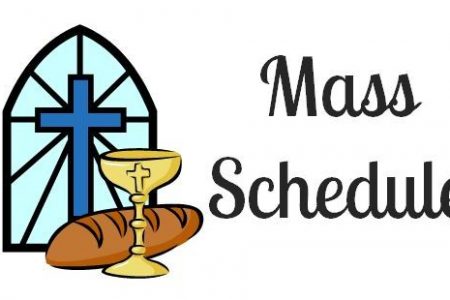 Mass Schedule for this week