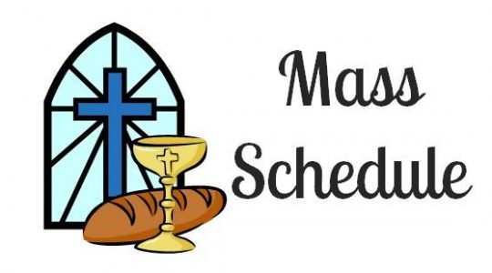 Mass Schedule for this week