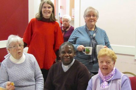 Fr Ghis drops in for a cuppa