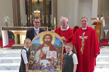 Presentation of Icon to St Columbkille's School