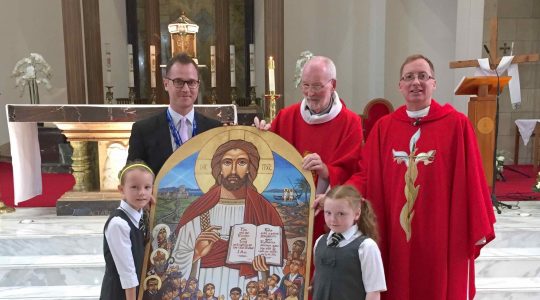 Presentation of Icon to St Columbkille's School